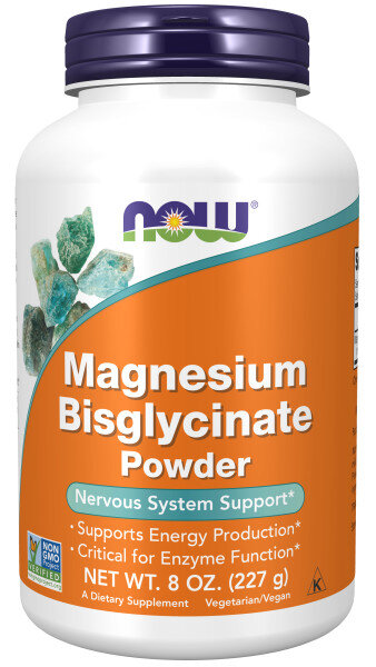 Now Magnesium Bisglycinate Powder 8 oz(227 гр)