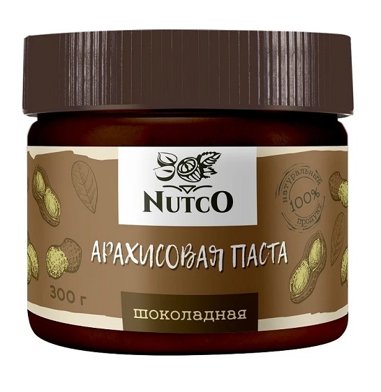 Nutco Арахисовая Паста Шоколадная 300 гр