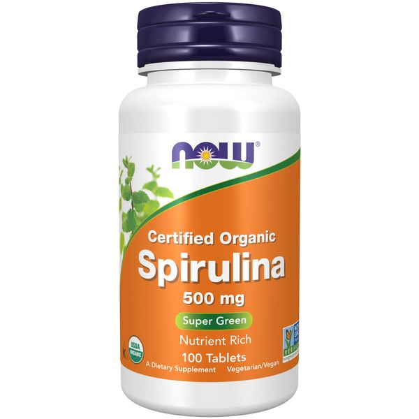 Now Organic Spirulina 500 мг 100 табл
