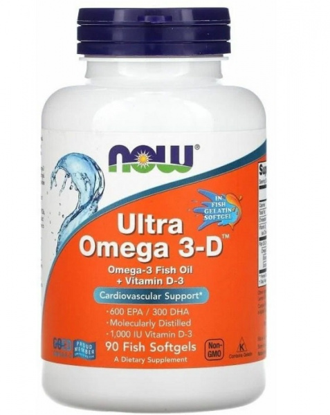 Now Ultra Omega 3-D Fish Oil 90 табл