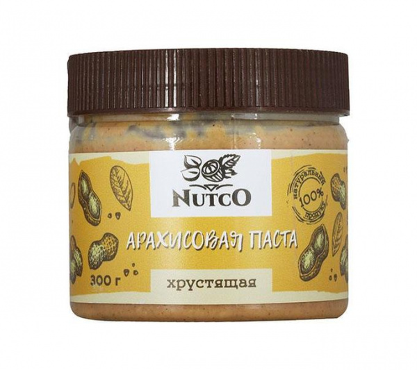 Nutco Арахисовая Паста Хрустящая 300 гр
