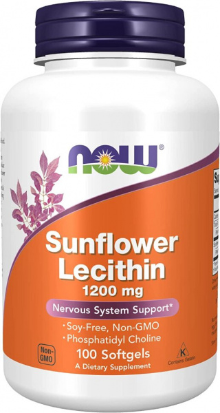 Now Sunflower Lecithin 1200 mg 200 табл