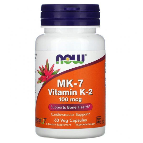 Now Vitamin K-2(Mk7) 100 мкг 60 капс